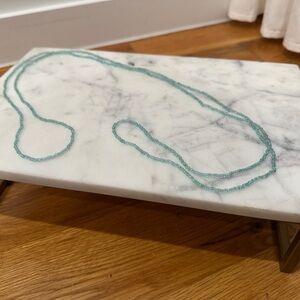 Vintage Venetian Glass Bead Necklace - Blue